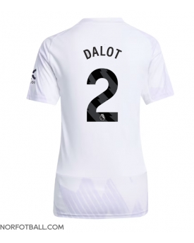 Billige Fotballdrakt Manchester United Diogo Dalot #2 Replika Bortedrakt Dame 2025-26 Kortermet Billige Fotballdrakt Manchester United Diogo Dalot #2 Replika Bortedrakt Dame 2025-26 Kortermet